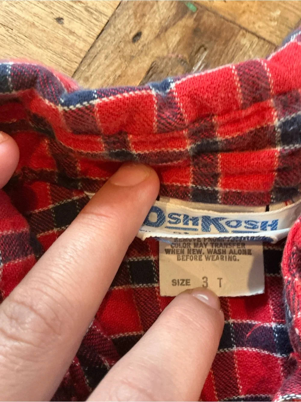 OshKosh B'gosh Red and Blue Plaid Button-Up Shirt